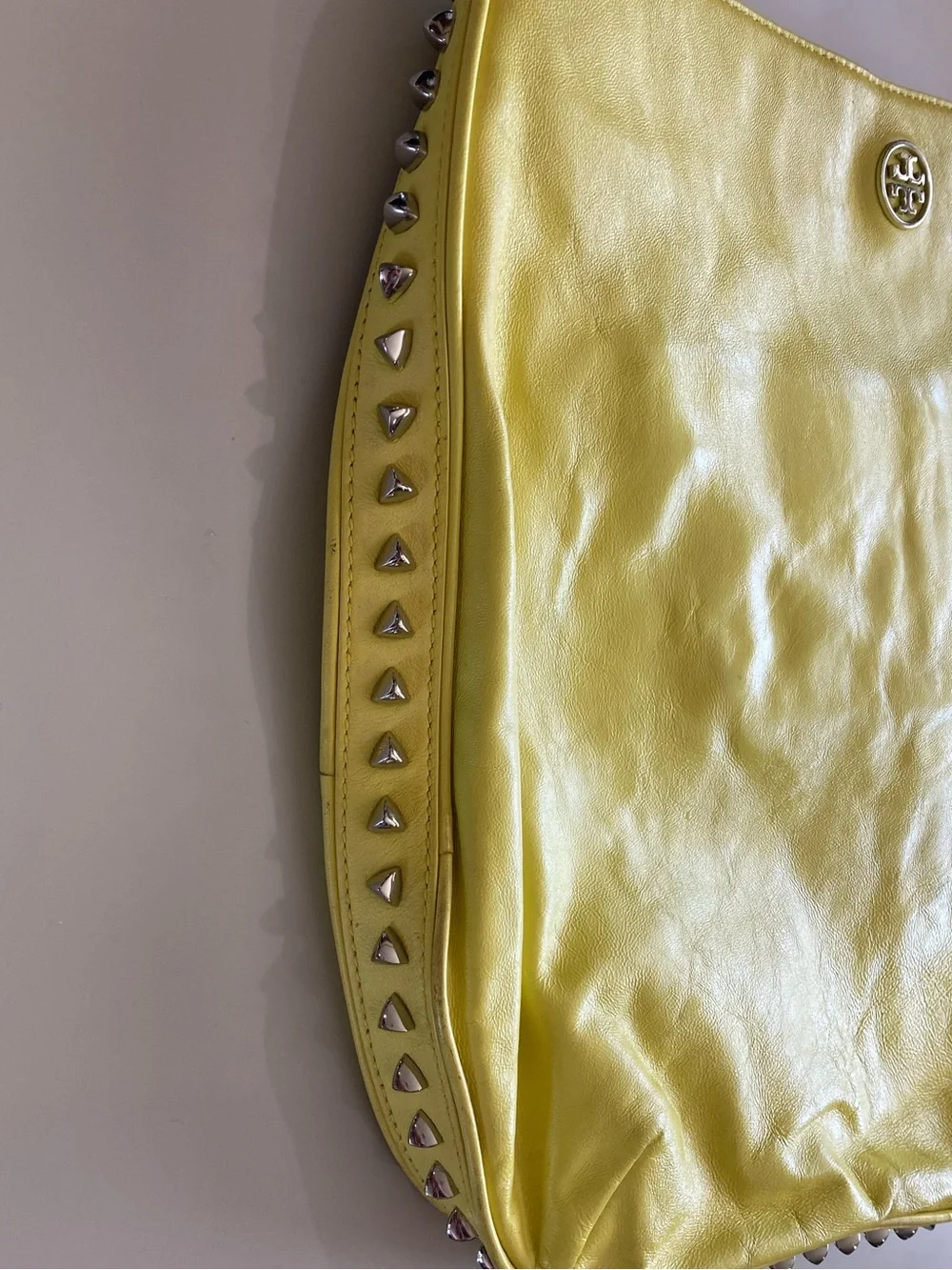 Tory Burch Pyramid Stud Citrus Handbag